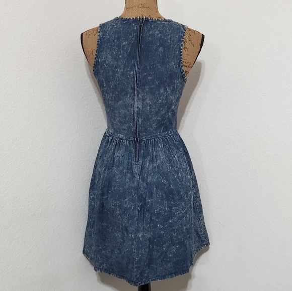 Sugar Rain sleeveless denim look jumper EUC Small Travel casual retro - Picture 6 of 6